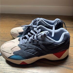 Reebok Light Blue and Cream Athletic Sneakers